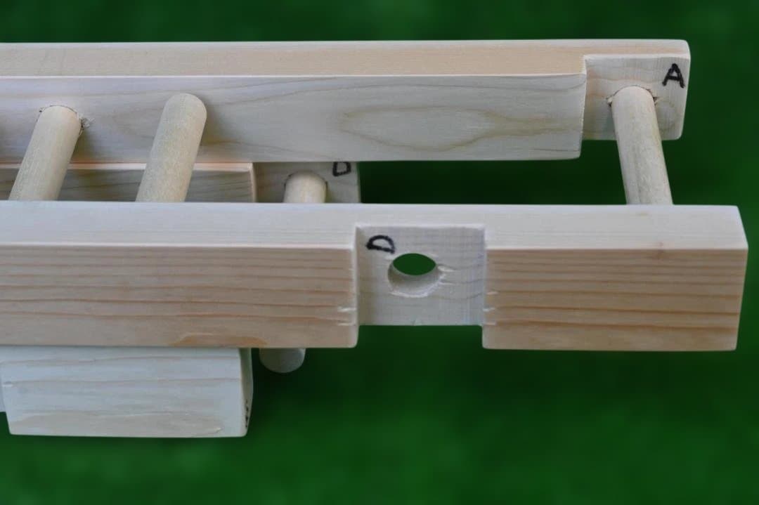 織り機 / 整経台 簡単組み立て式 5段 QQ