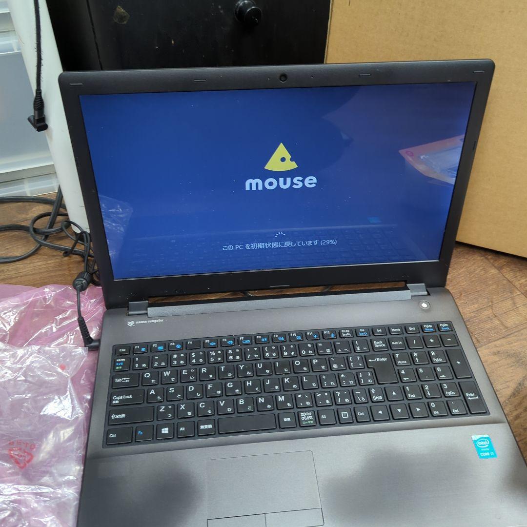 mouse W952AU Core i7 ノートPC 初期化済み ジャンク？