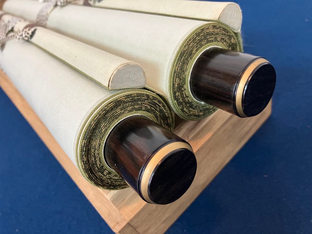 川合玉堂／寺崎工業（シロサギ／コウモリ）花鳥 画　紙本　双幅　掛軸