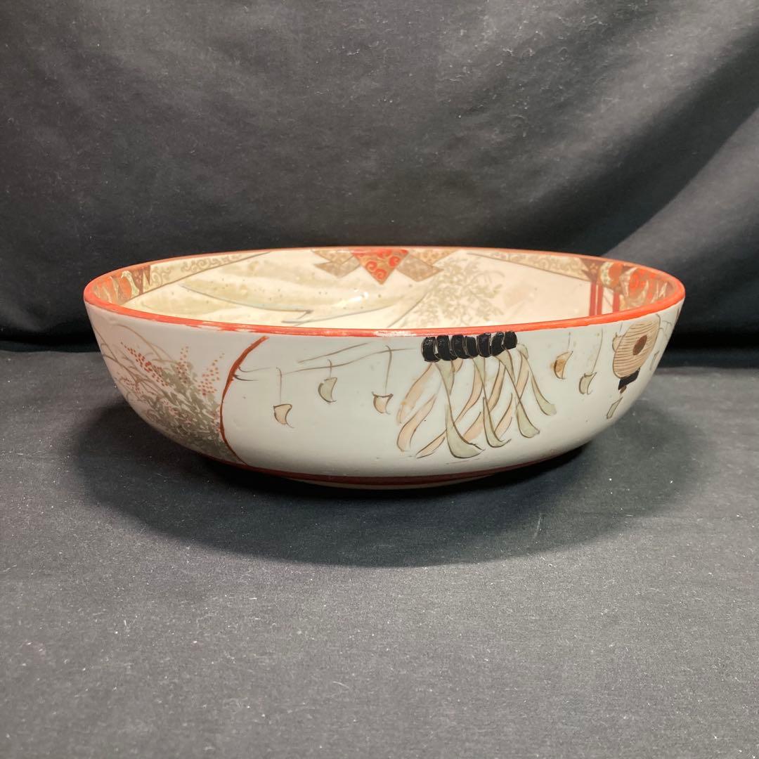 《九谷焼》加賀九谷製 金彩染錦 武者絵 大鉢 3サイズセット