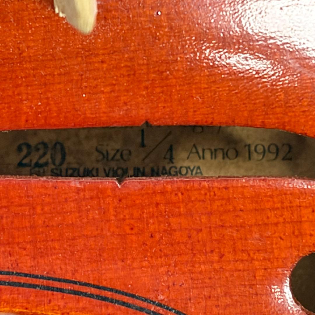 【本体美品】SUZUKI No.220 1/4サイズ 1992年製 バイオリン