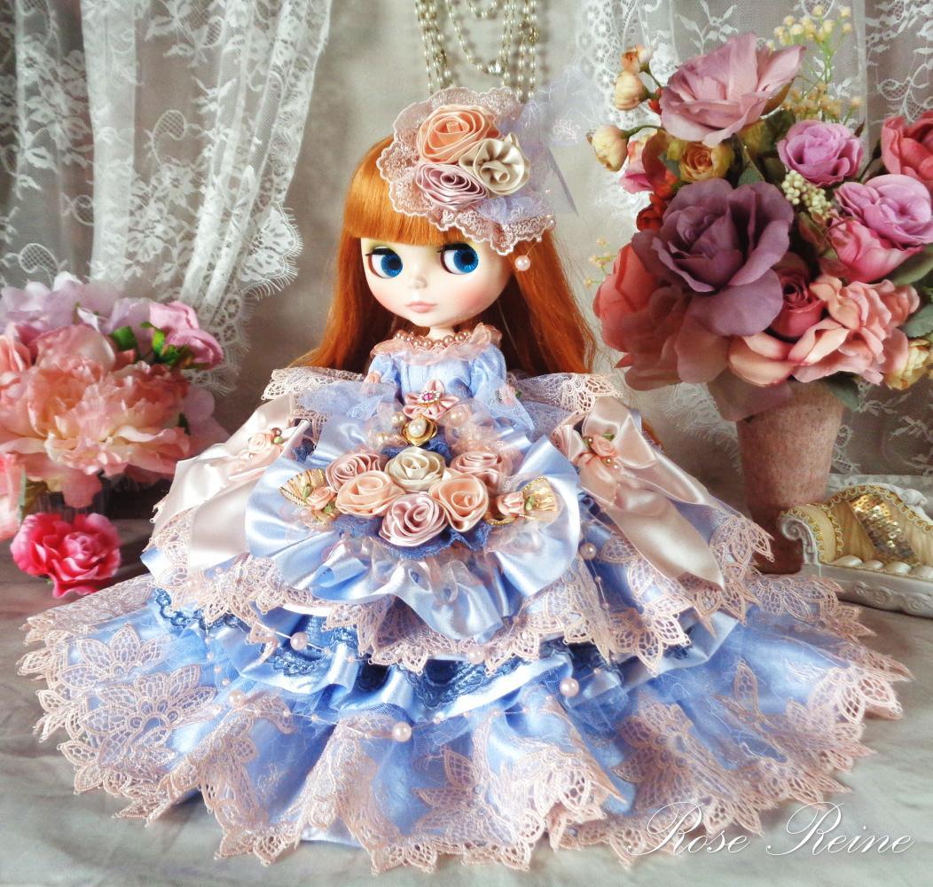 ローゼンレーヌ王妃 凛と美しいラブリーローズのグラデーションフリルドールドレス