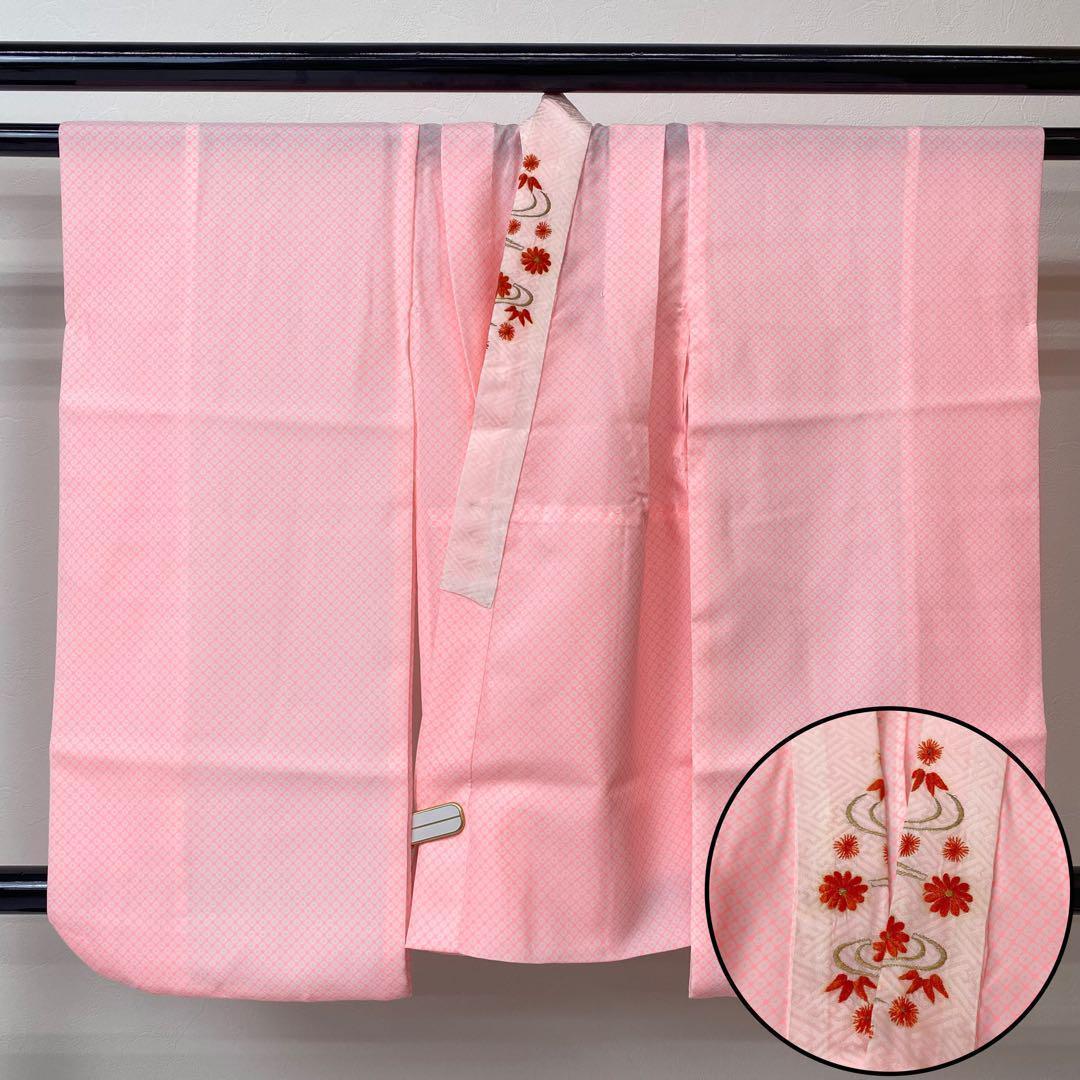 【着物と帯 時流】199ys◆3才女着物+袴+長襦袢バッグ髪飾り半幅帯6点セット