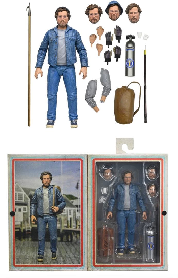 ジョーズ 50周年 7インチフィギュア【2個セット】フーパー、クイント