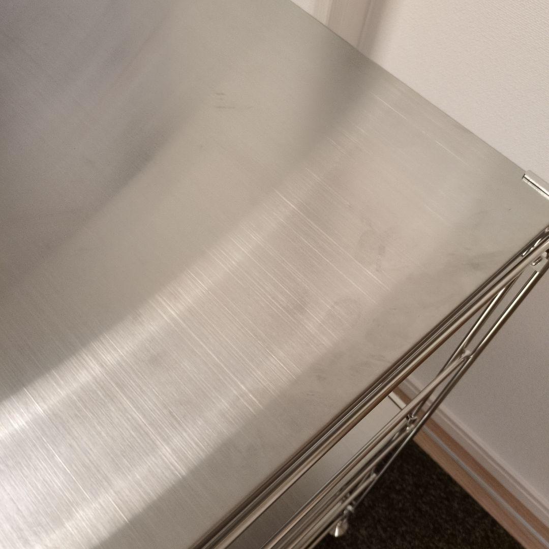 無印良品 MUJI ステンレスユニットシェルフ　ステンレス棚セット　ワイド　小