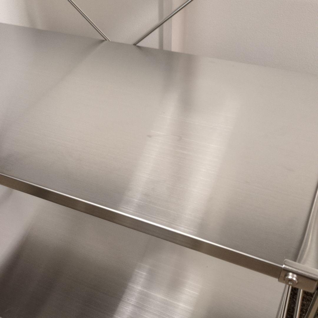 無印良品 MUJI ステンレスユニットシェルフ　ステンレス棚セット　ワイド　小