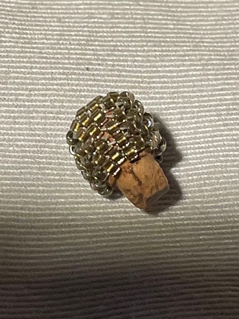 ハンドメイド　ビーズボトル　フリンジネックレス