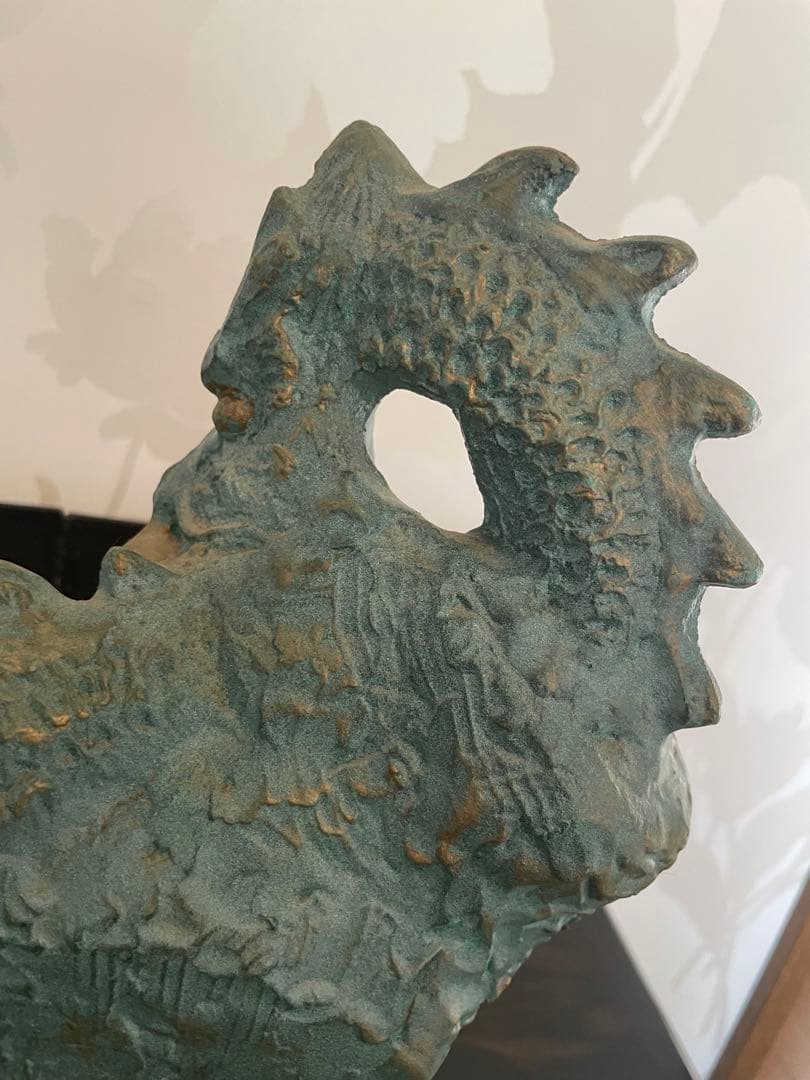 青銅製ドラゴン立体オブジェ 約20cm