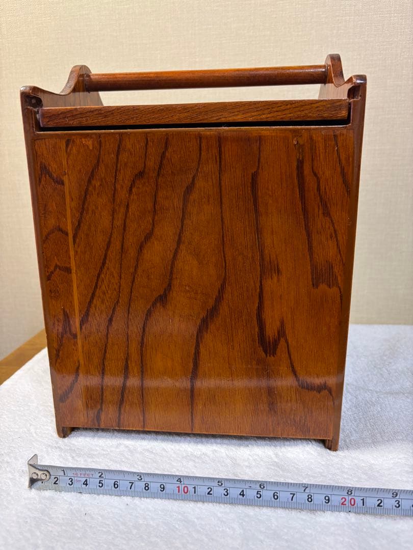 昭和レトロ 木製 裁縫箱 引き出し付き 持ち手付き 和家具 古道具