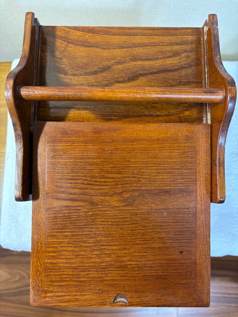 昭和レトロ 木製 裁縫箱 引き出し付き 持ち手付き 和家具 古道具