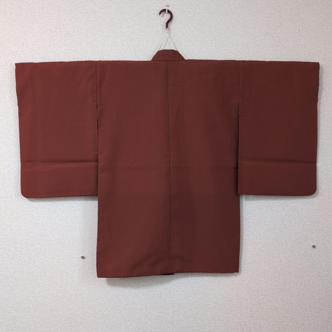 男の子 着物、羽織、長襦袢3個セット 茶色 美品