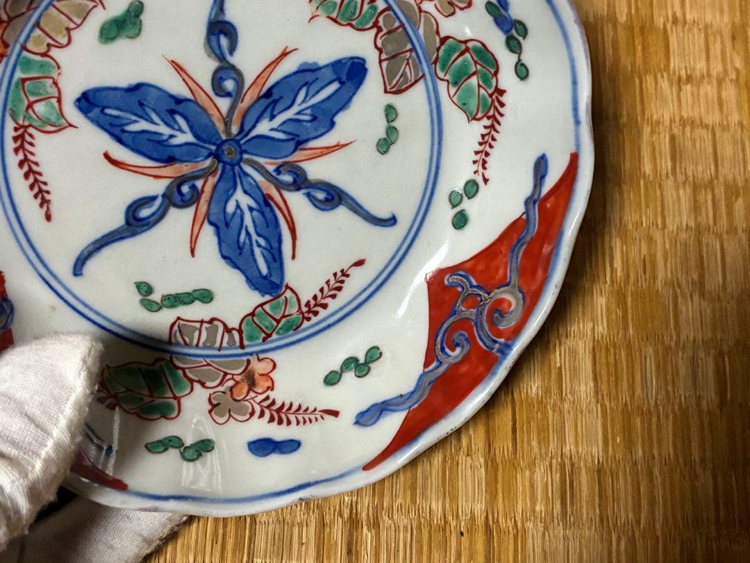 古伊万里 伊万里 色絵 金彩 膾皿 丸皿 五枚 まとめて 時代物