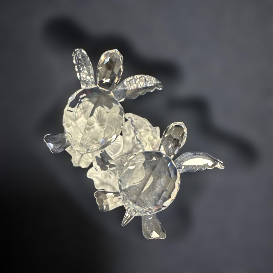 未使用　箱ありスワロフスキー　クリスタル　の飾り物　亀　円満