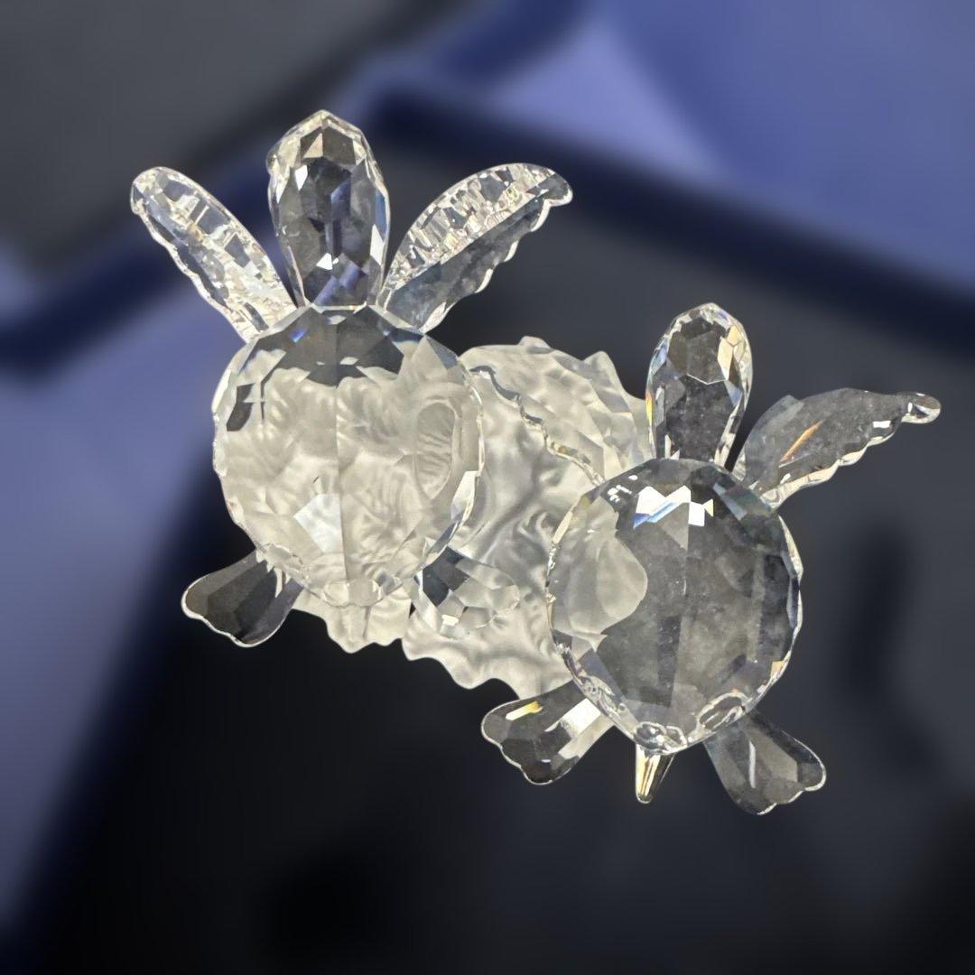 未使用　箱ありスワロフスキー　クリスタル　の飾り物　亀　円満