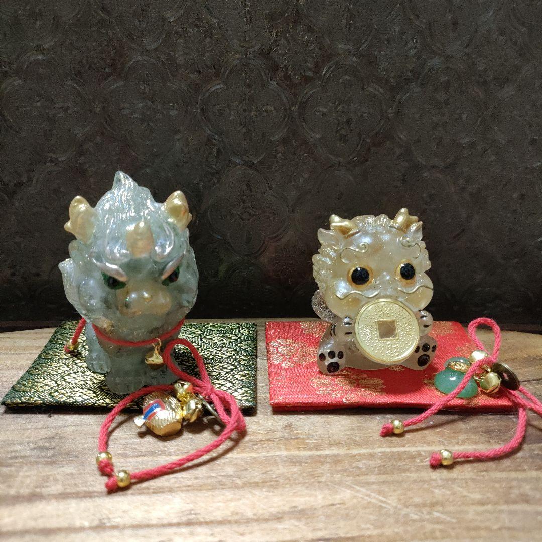 ☆わんこ0613☆オルゴナイト☆布袋様、干支馬A(小)☆