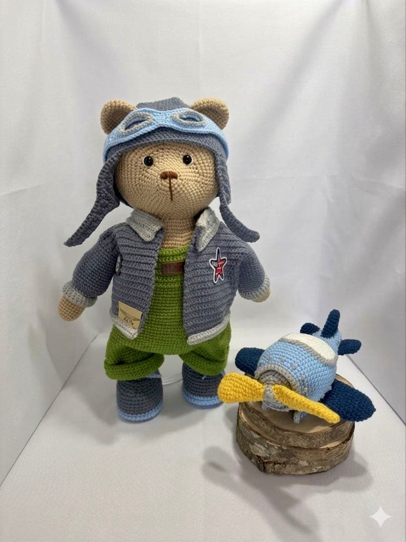 あみぐるみ クマぬいぐるみ カントリードール カントリー雑貨 テディベア