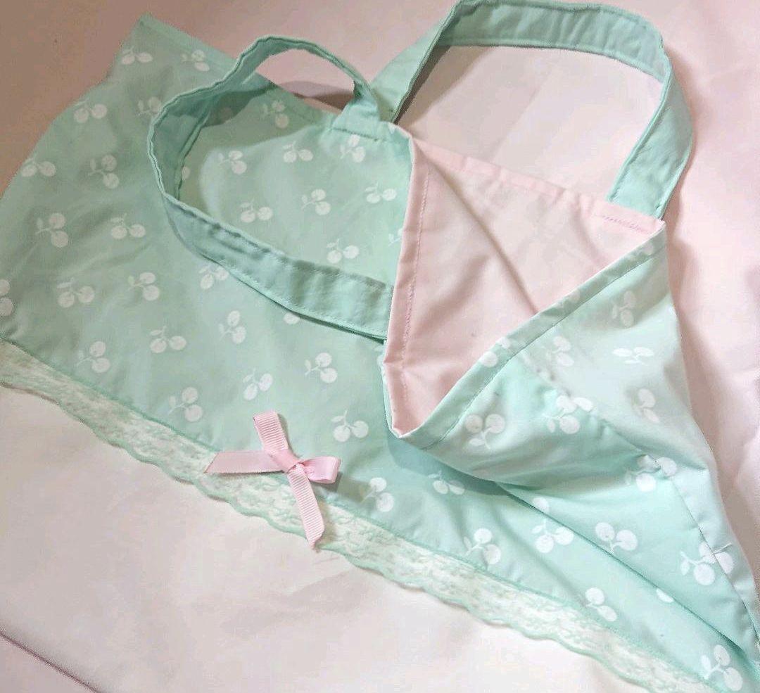 さくらんぼ　ミント　レッスンバッグ　上履き袋　入学　入園　女子