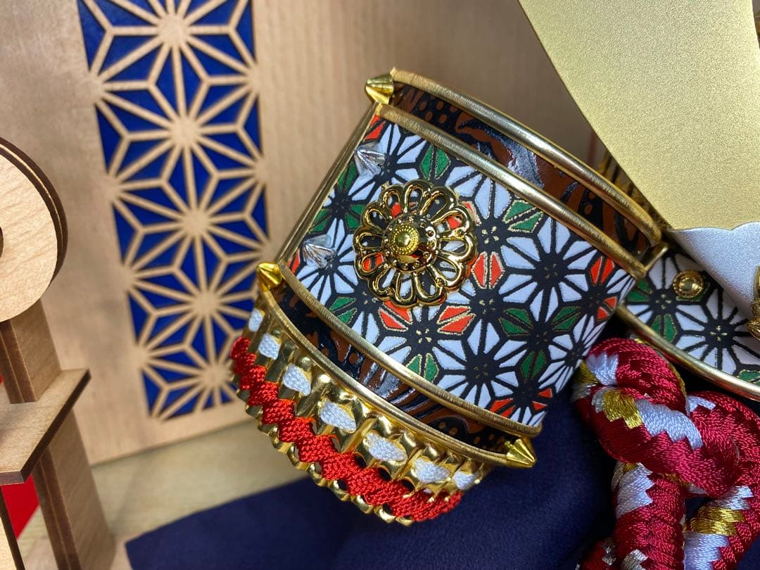 五月人形　兜飾り白木収納セット・コンパクトサイズ