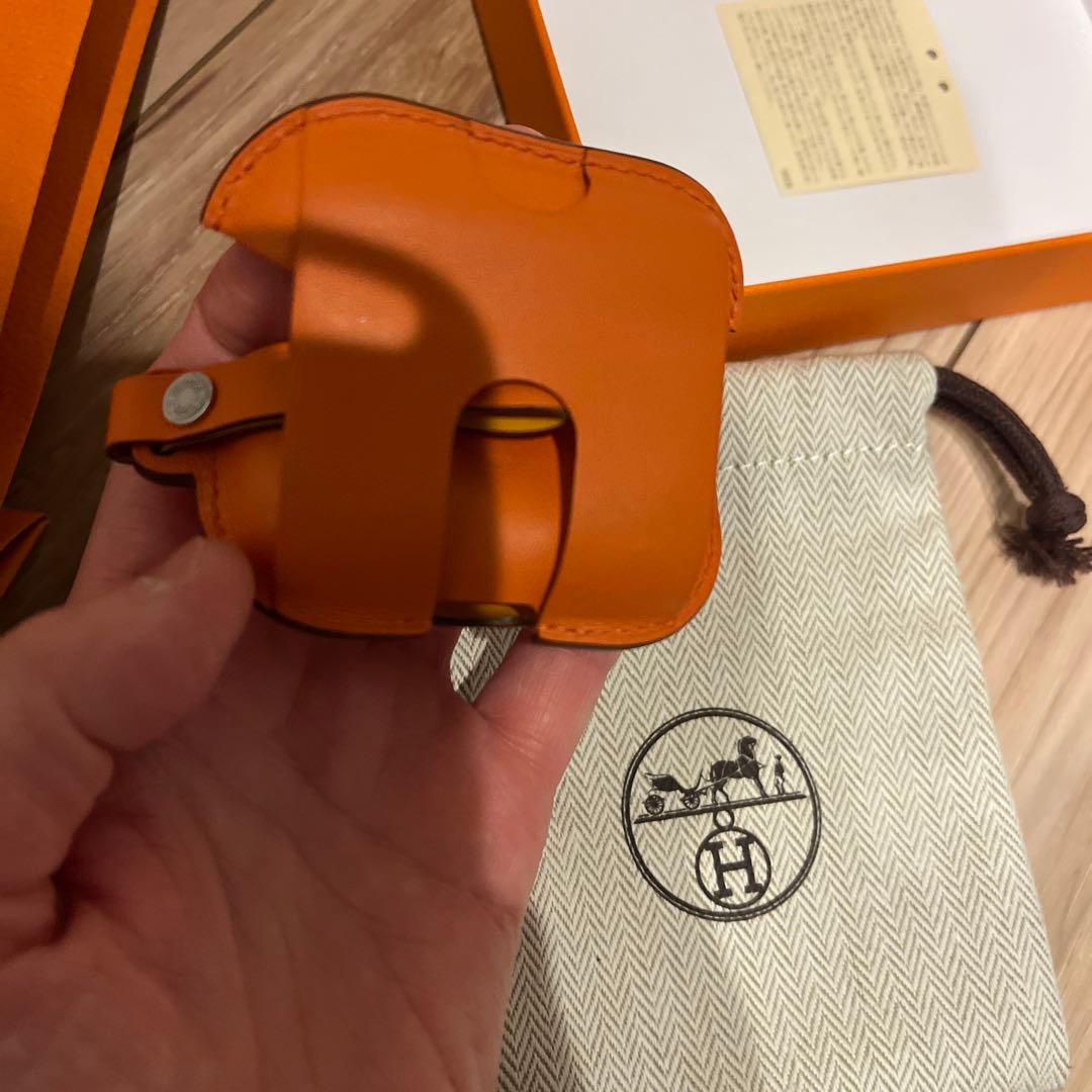 HERMES エルメス イヤホンケース オレンジ