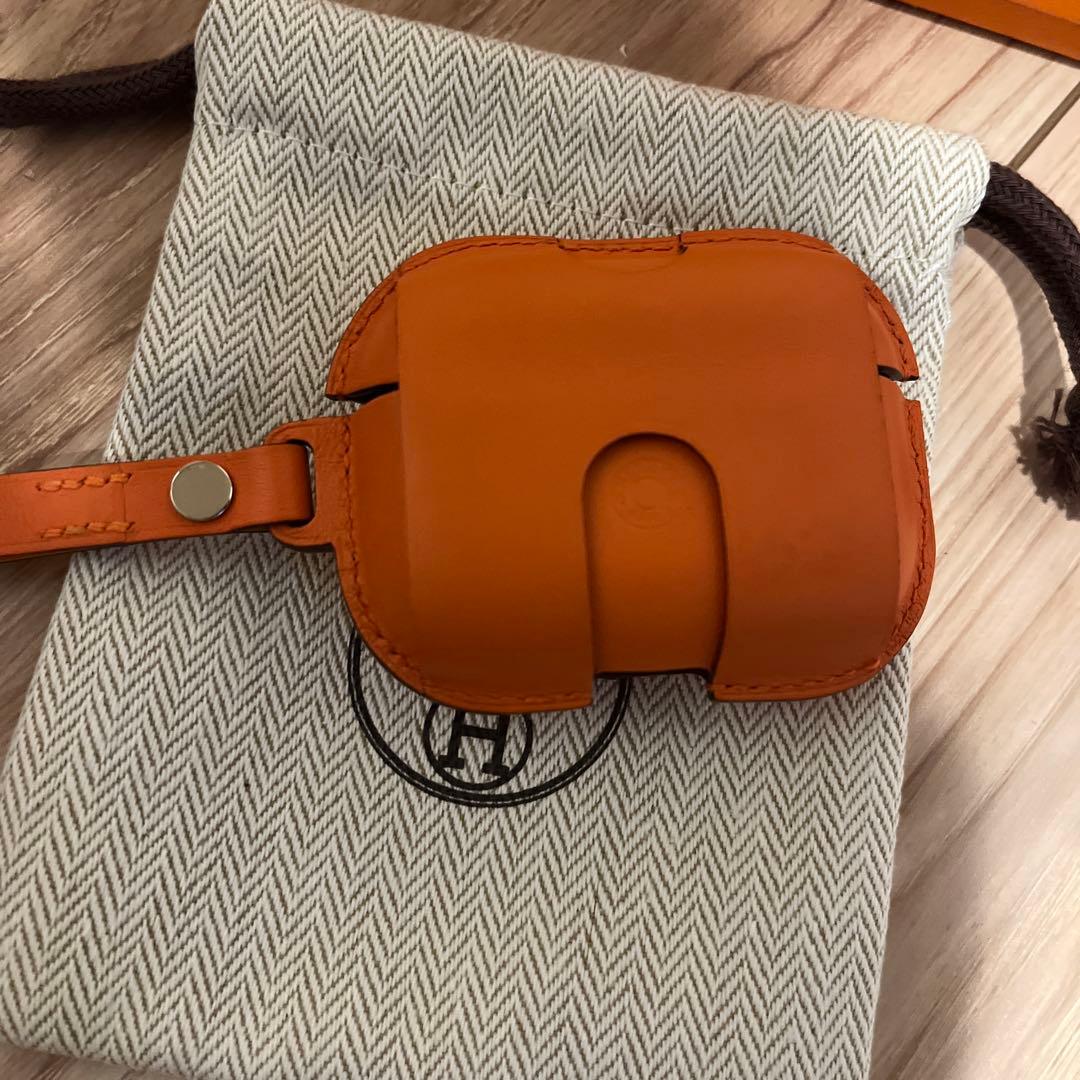 HERMES エルメス イヤホンケース オレンジ