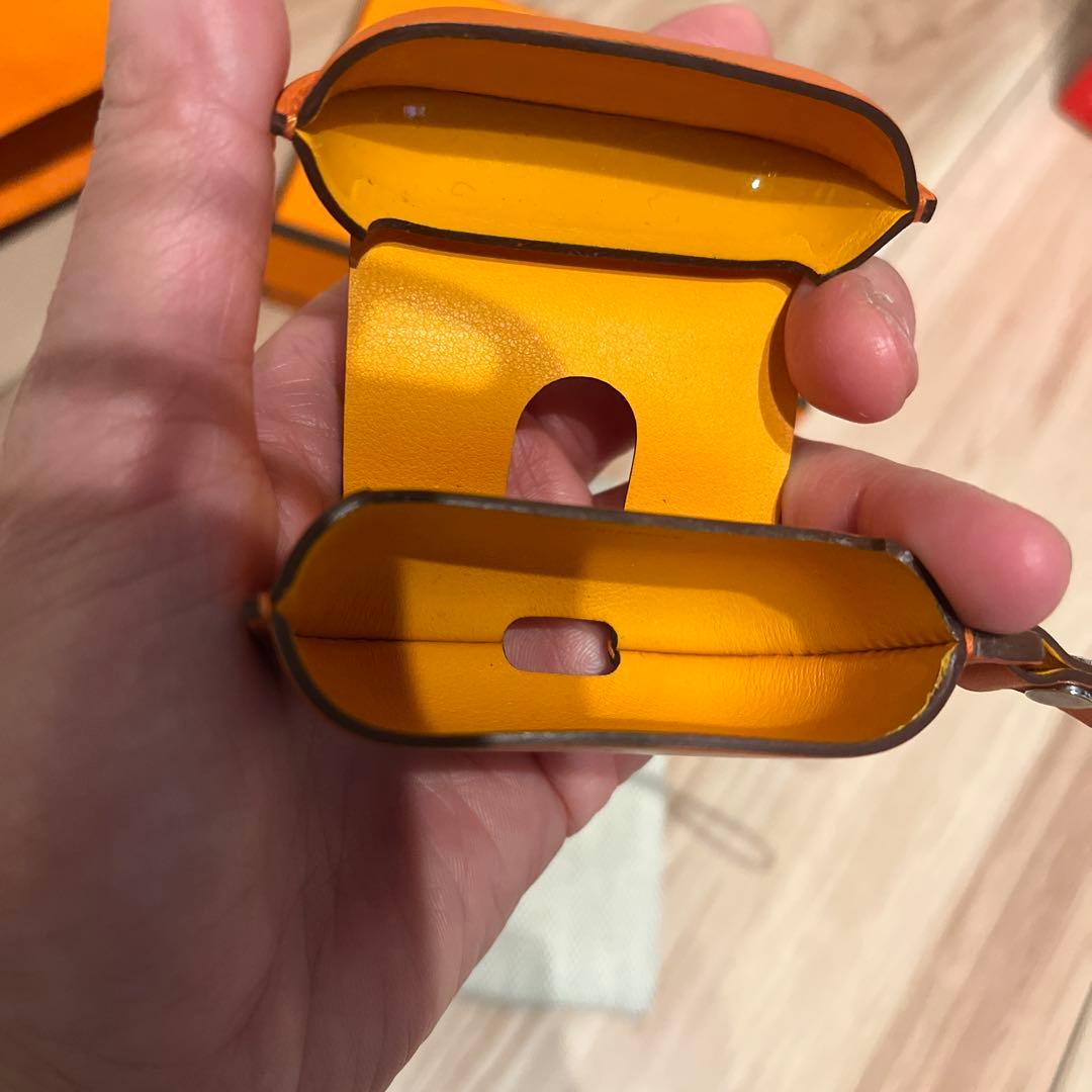 HERMES エルメス イヤホンケース オレンジ