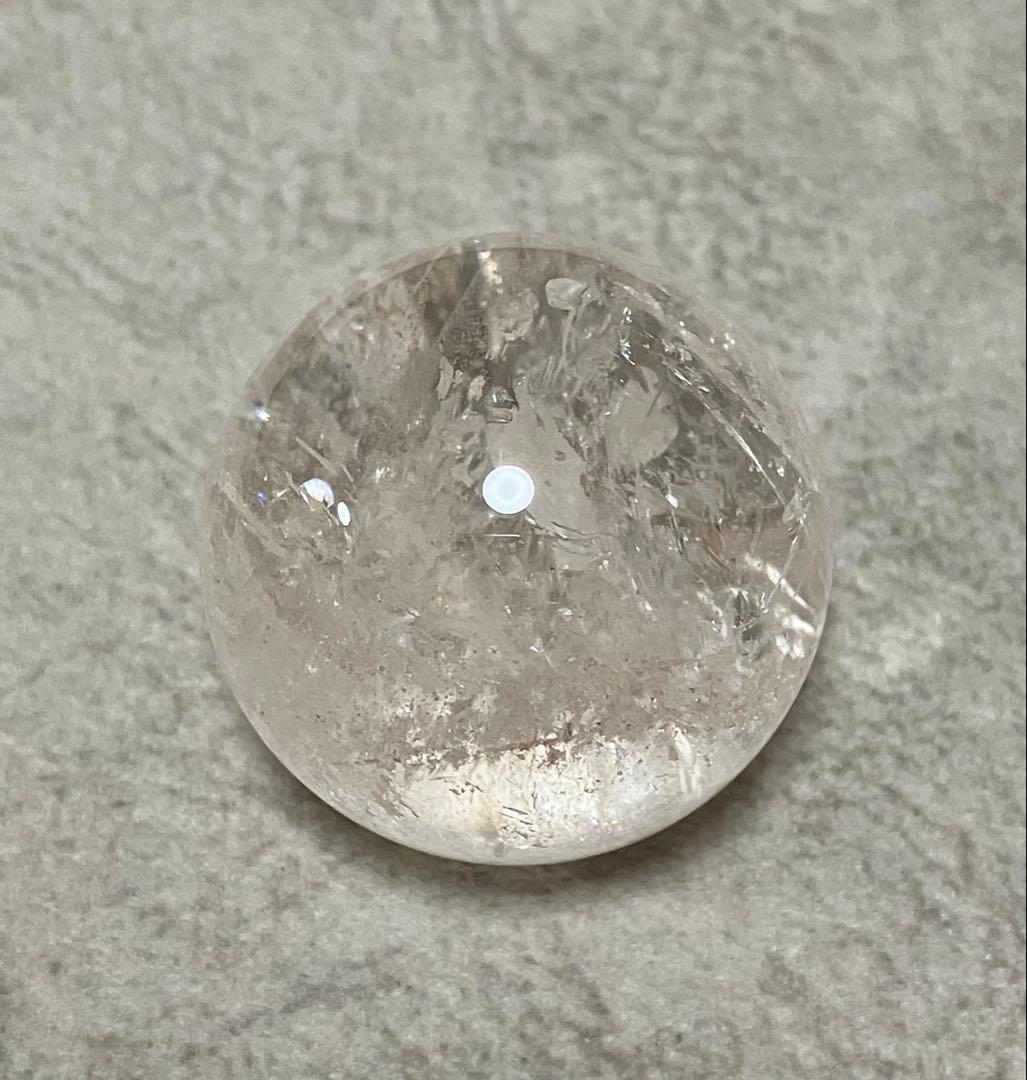 天然石マニカラン水晶ピンク　丸玉