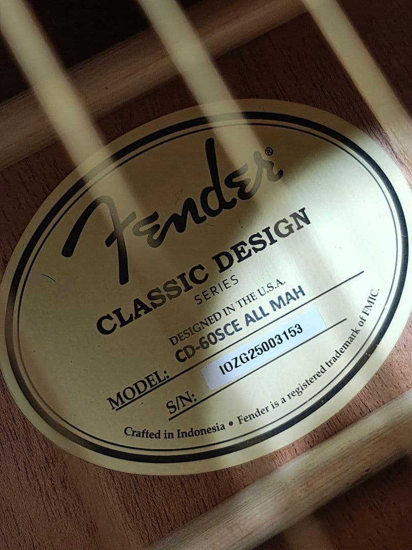 Fender CD-60SCE ALLMAH/新同品