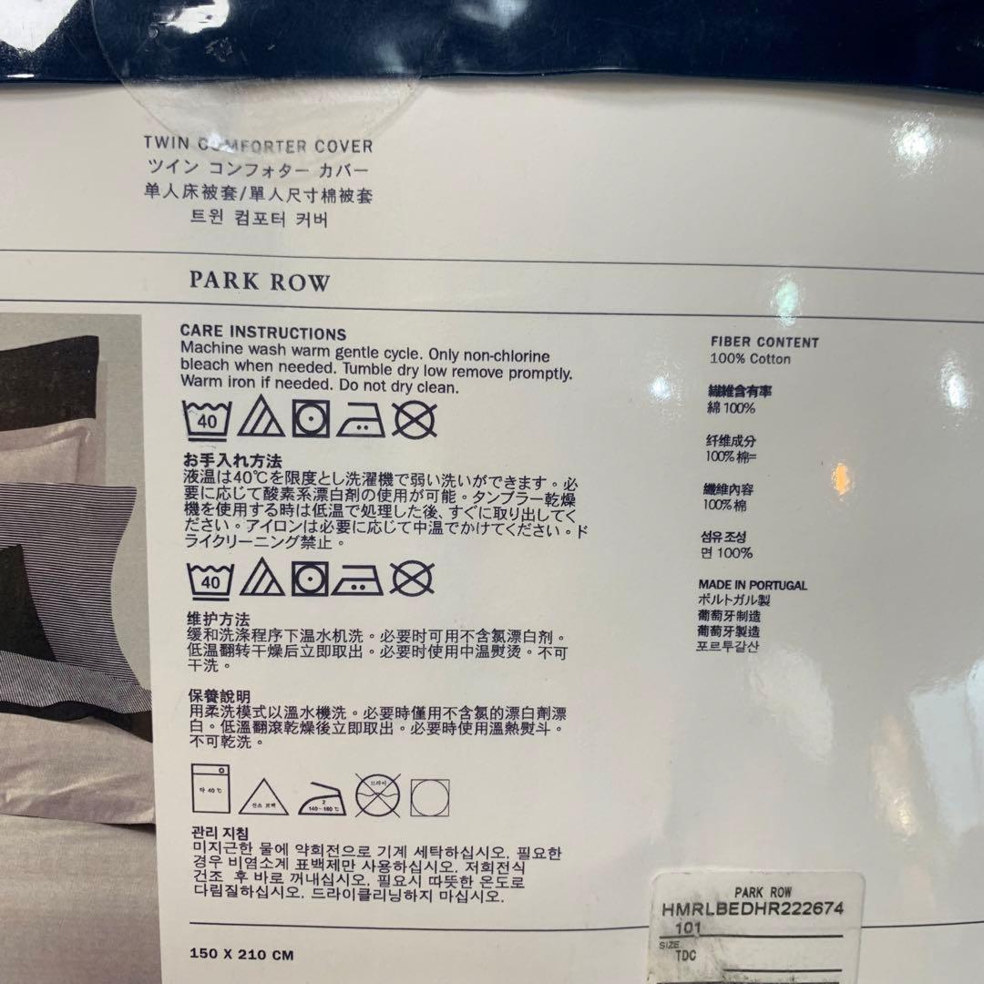 新品未使用 ラルフローレンコンフォーターカバー 掛け布団カバー シングル