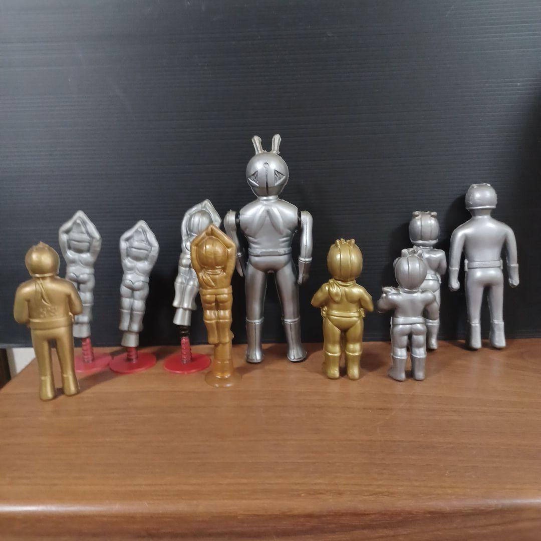 当時物　昭和のヒーロー　ポリ製駄玩具　　10点セット