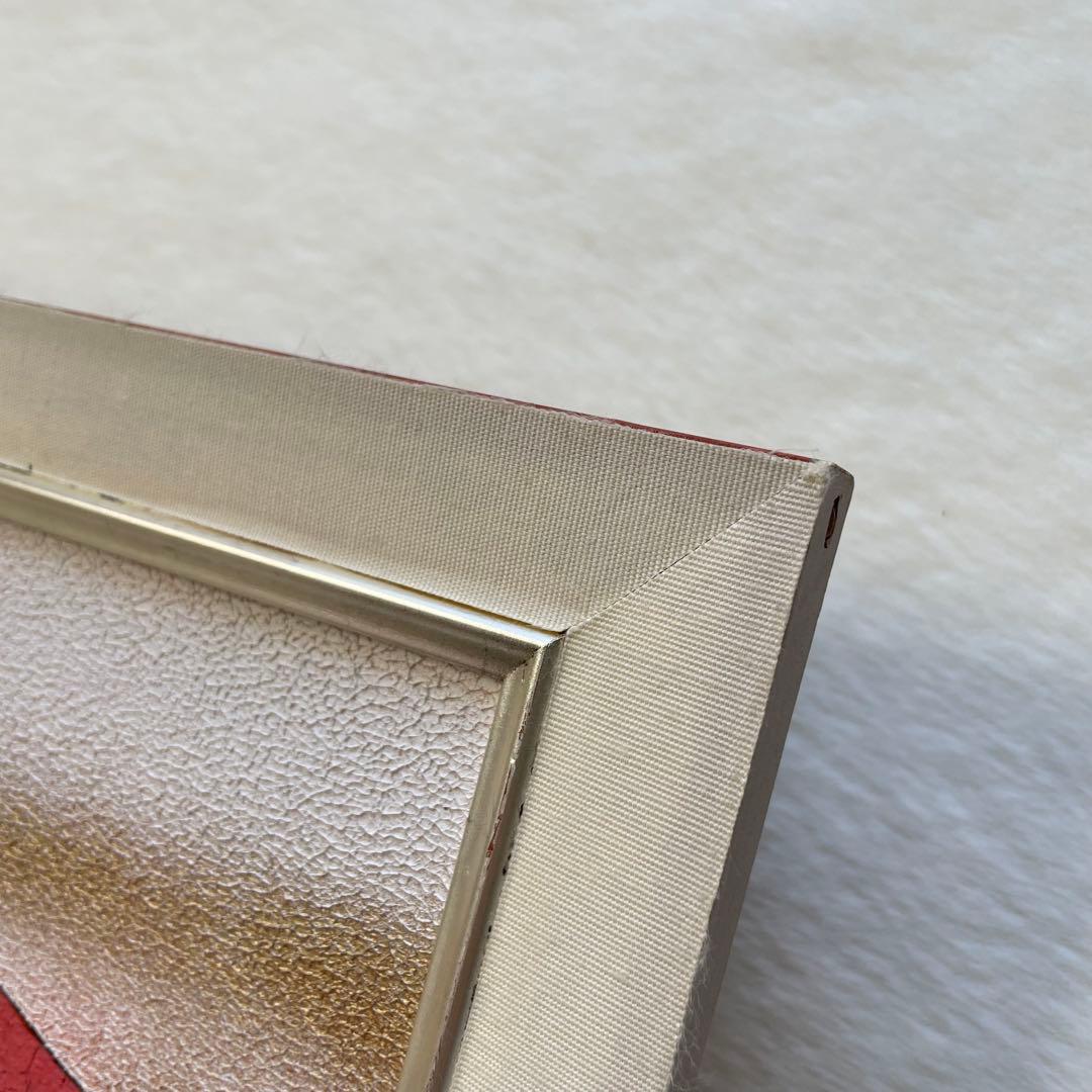 【及川英勝】赤富士 絵画 油彩 縁起物 F4