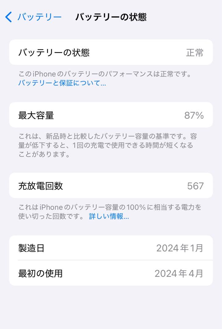 iPhone15Pro 128GB ホワイトチタニウム SIMフリー