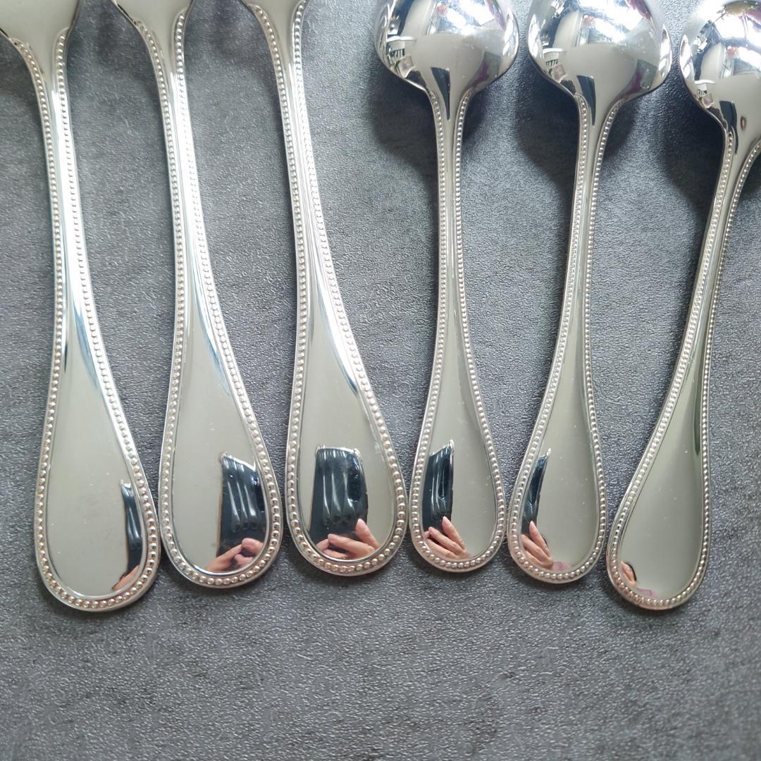 美品 クリストフル パール ケーキフォーク コーヒースプーン 6点