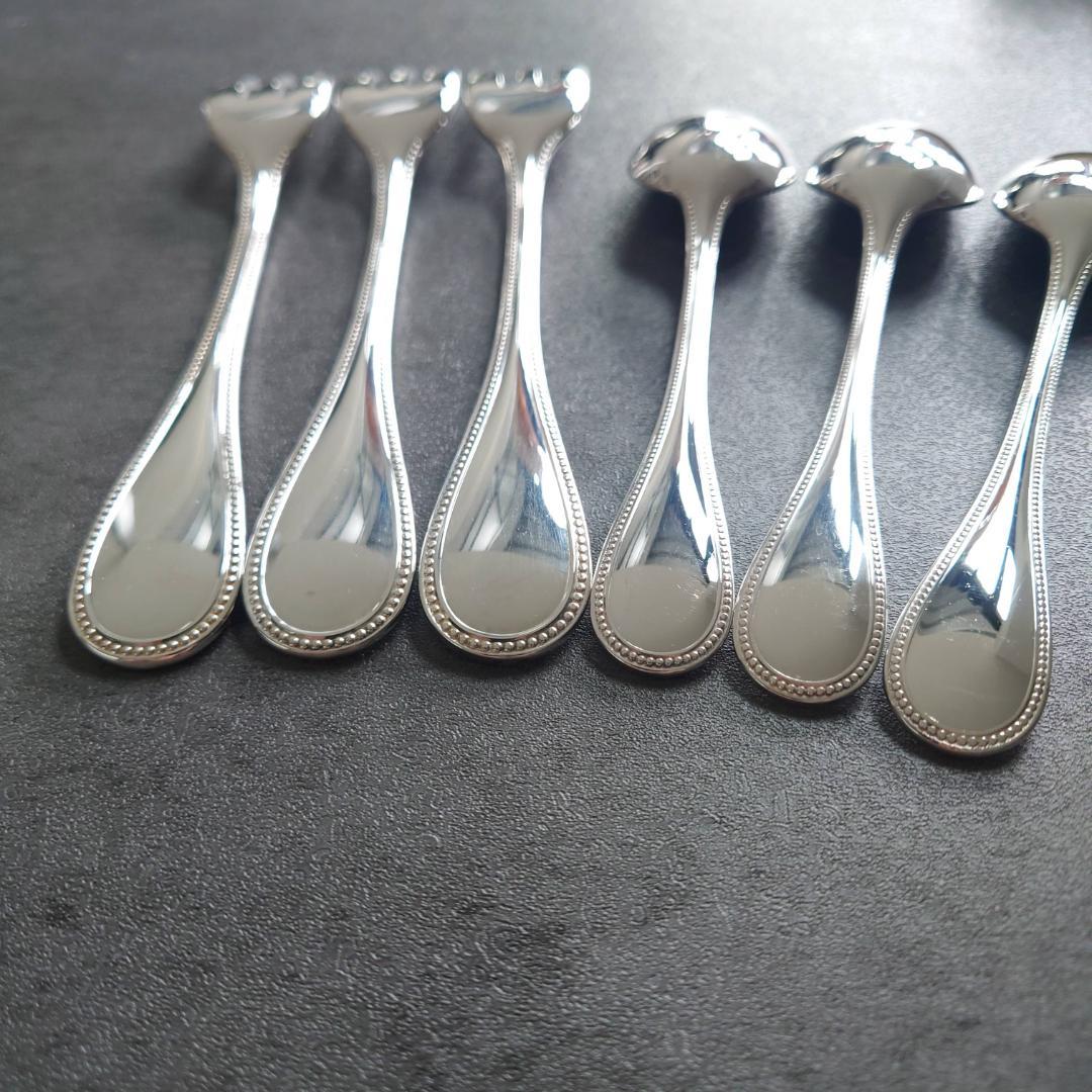 美品 クリストフル パール ケーキフォーク コーヒースプーン 6点