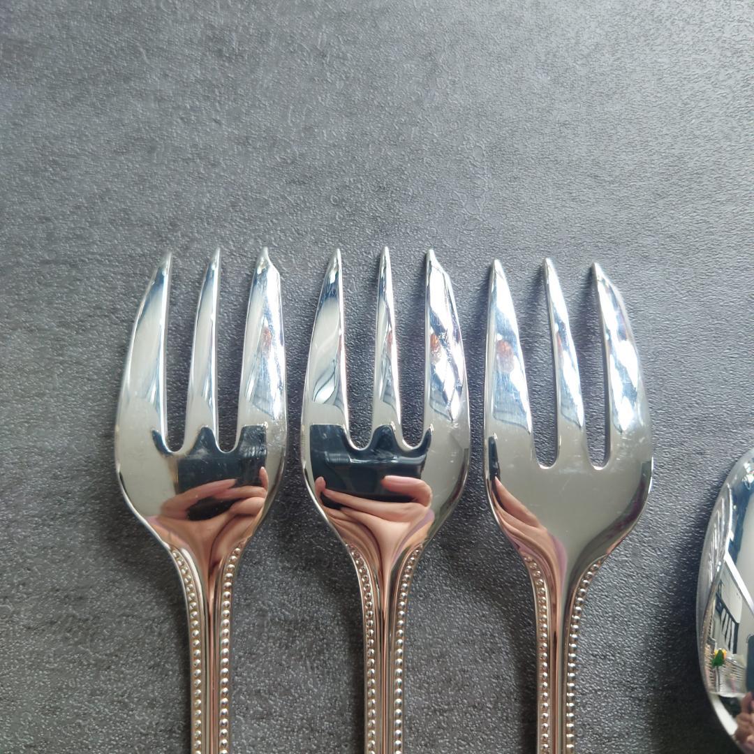 美品 クリストフル パール ケーキフォーク コーヒースプーン 6点