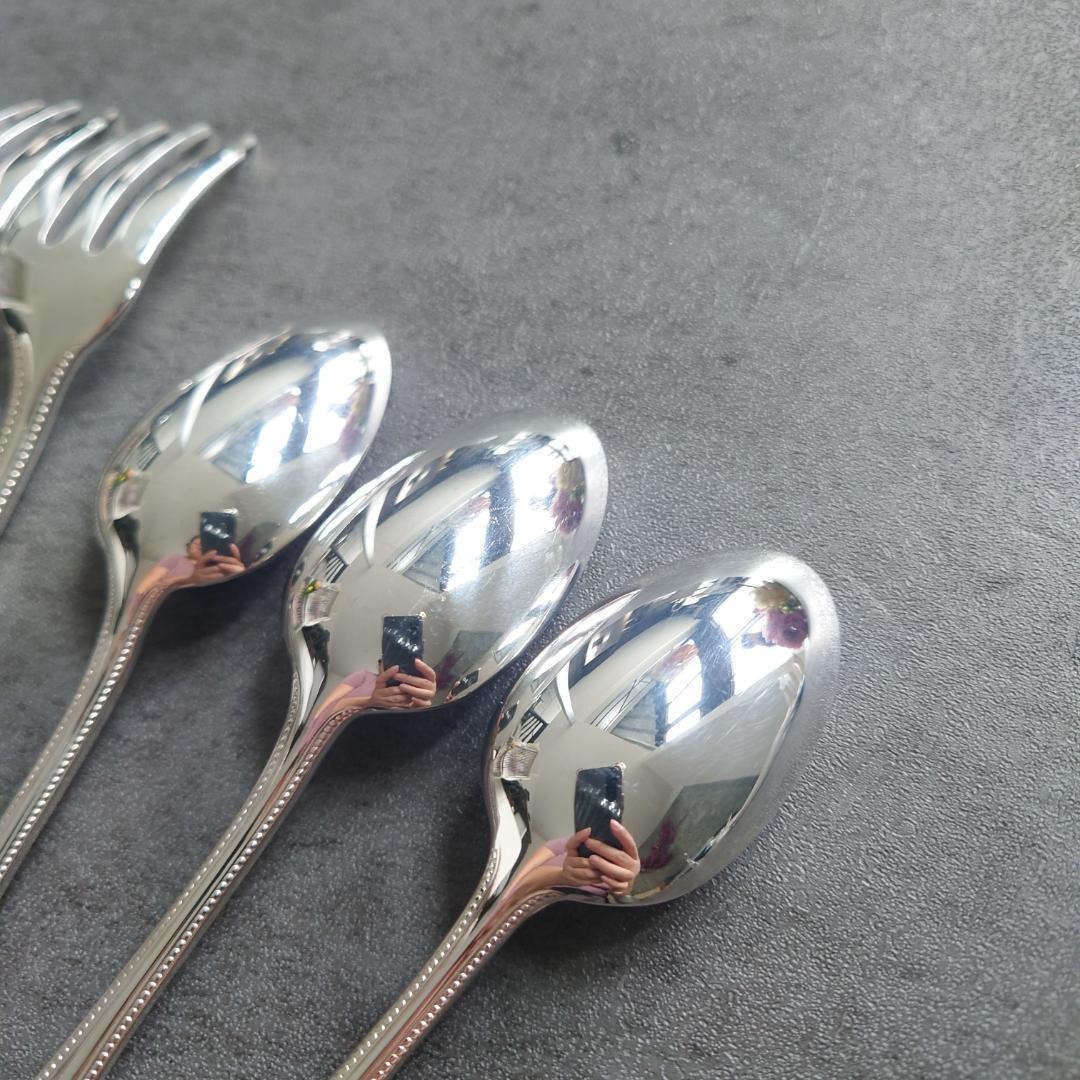 美品 クリストフル パール ケーキフォーク コーヒースプーン 6点