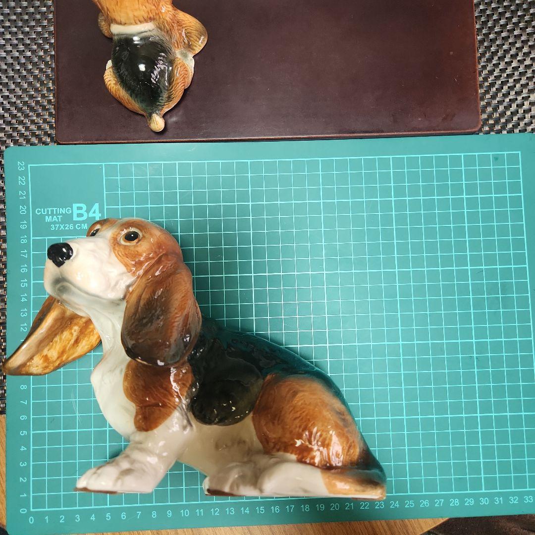 バセットハウンド　犬　置物　ベルアートコレクション　セットインテリア