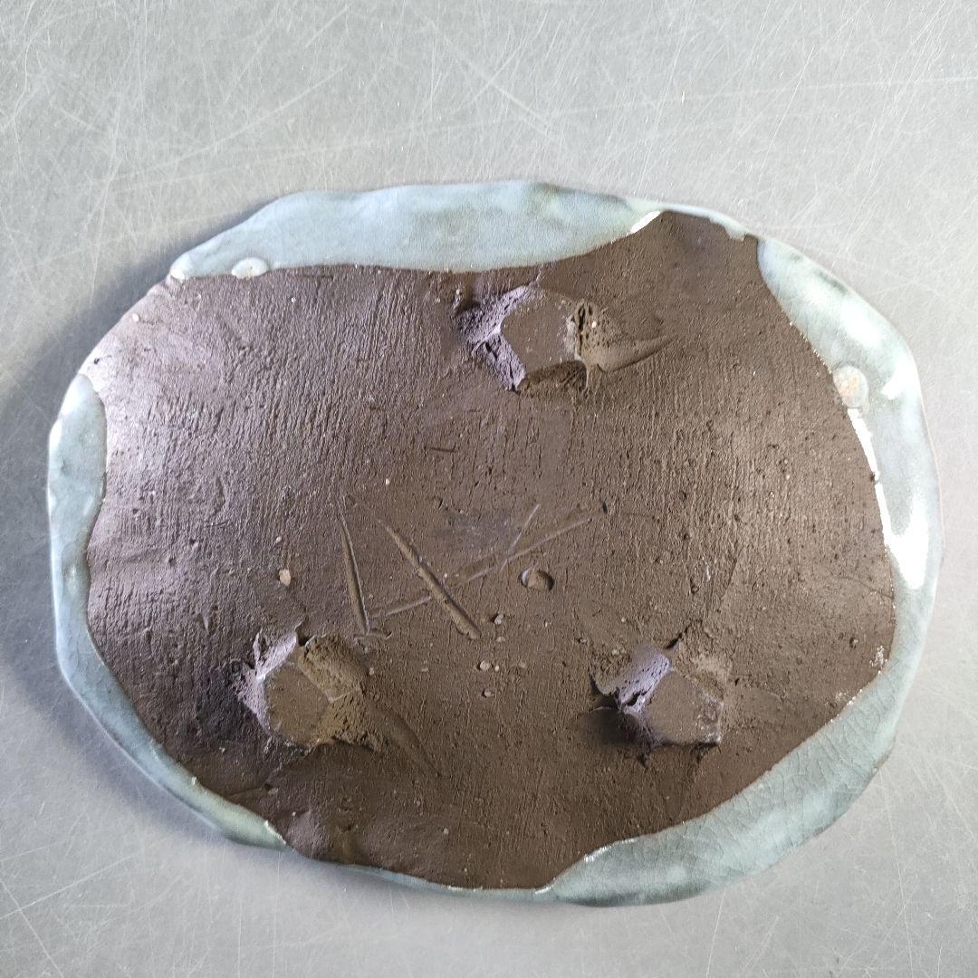 A1257-1/在銘/足付平皿5客/銘々皿/四方皿/飾皿/菓子皿/懐石道具/