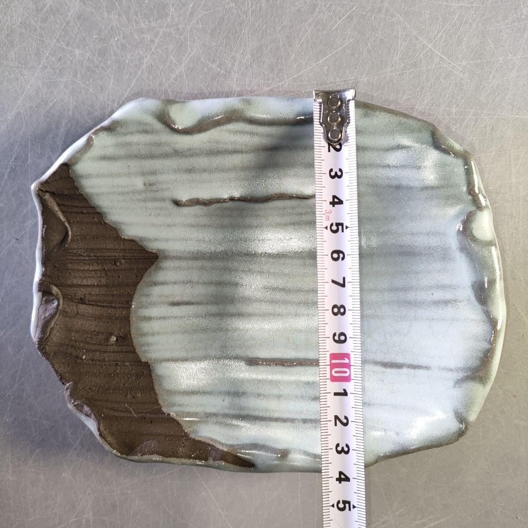 A1257-1/在銘/足付平皿5客/銘々皿/四方皿/飾皿/菓子皿/懐石道具/