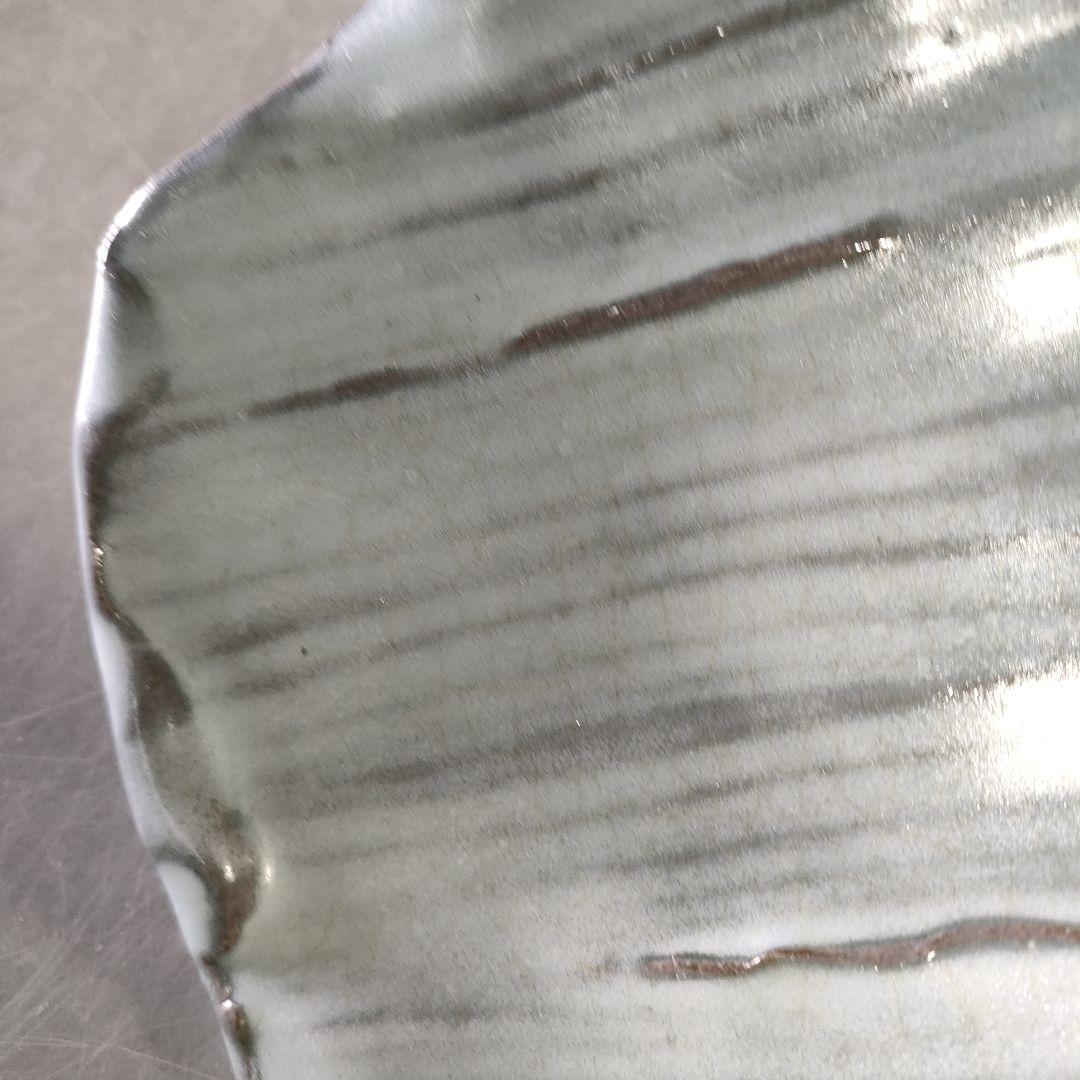 A1257-1/在銘/足付平皿5客/銘々皿/四方皿/飾皿/菓子皿/懐石道具/