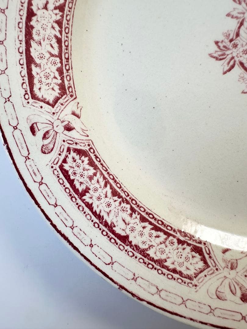 ボルドー窯　フランス　アンティーク　プレート　平皿