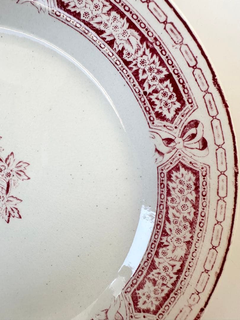 ボルドー窯　フランス　アンティーク　プレート　平皿