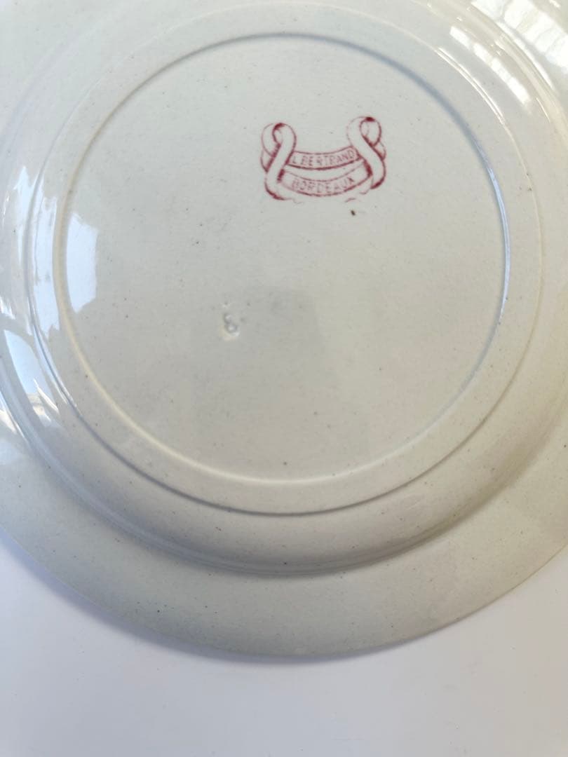 ボルドー窯　フランス　アンティーク　プレート　平皿