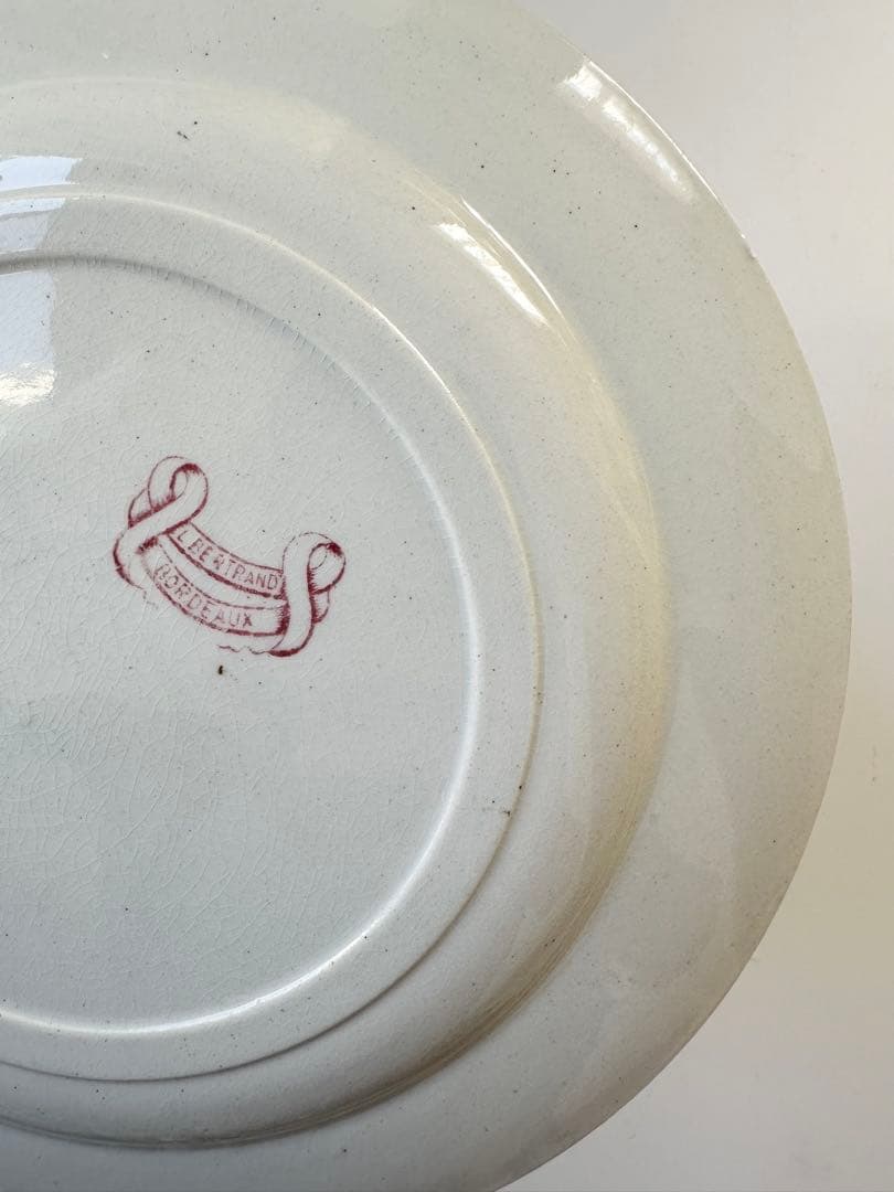 ボルドー窯　フランス　アンティーク　プレート　平皿