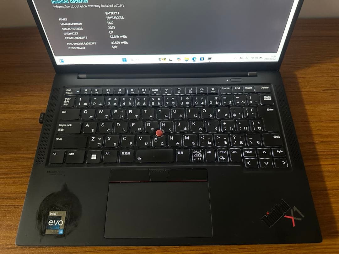 Windowsノート本体 X1 Carbon Gen10 2022 i5-1240 16Gb 256 4G