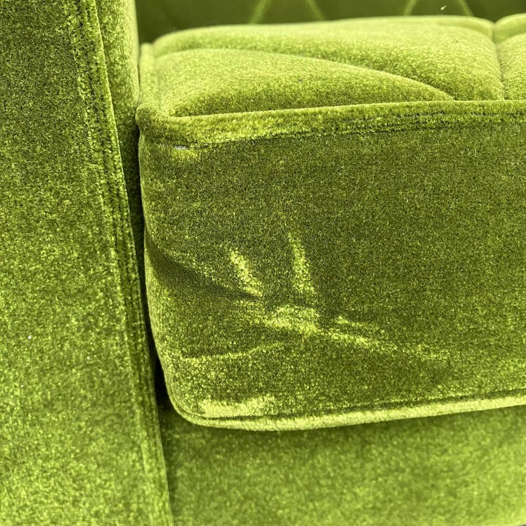カリモク60　ロビーチェア　モケットグリーン 1人掛けソファ