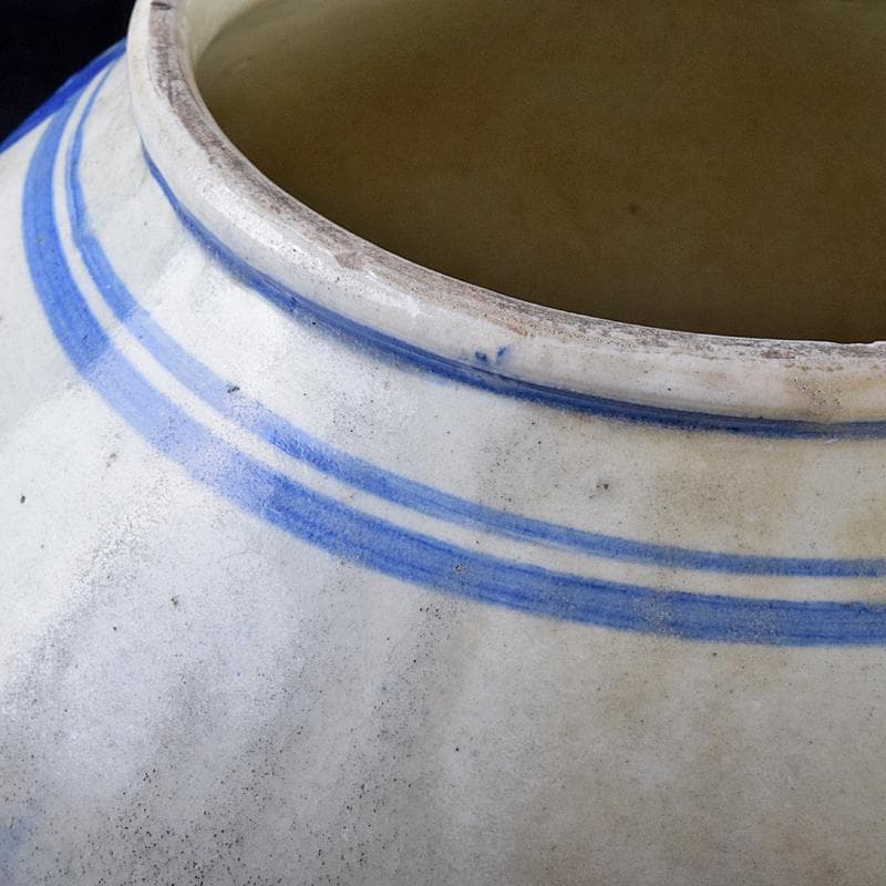 朝鮮美術　李朝　高麗白磁　染付　花文　壷　V　R7916B