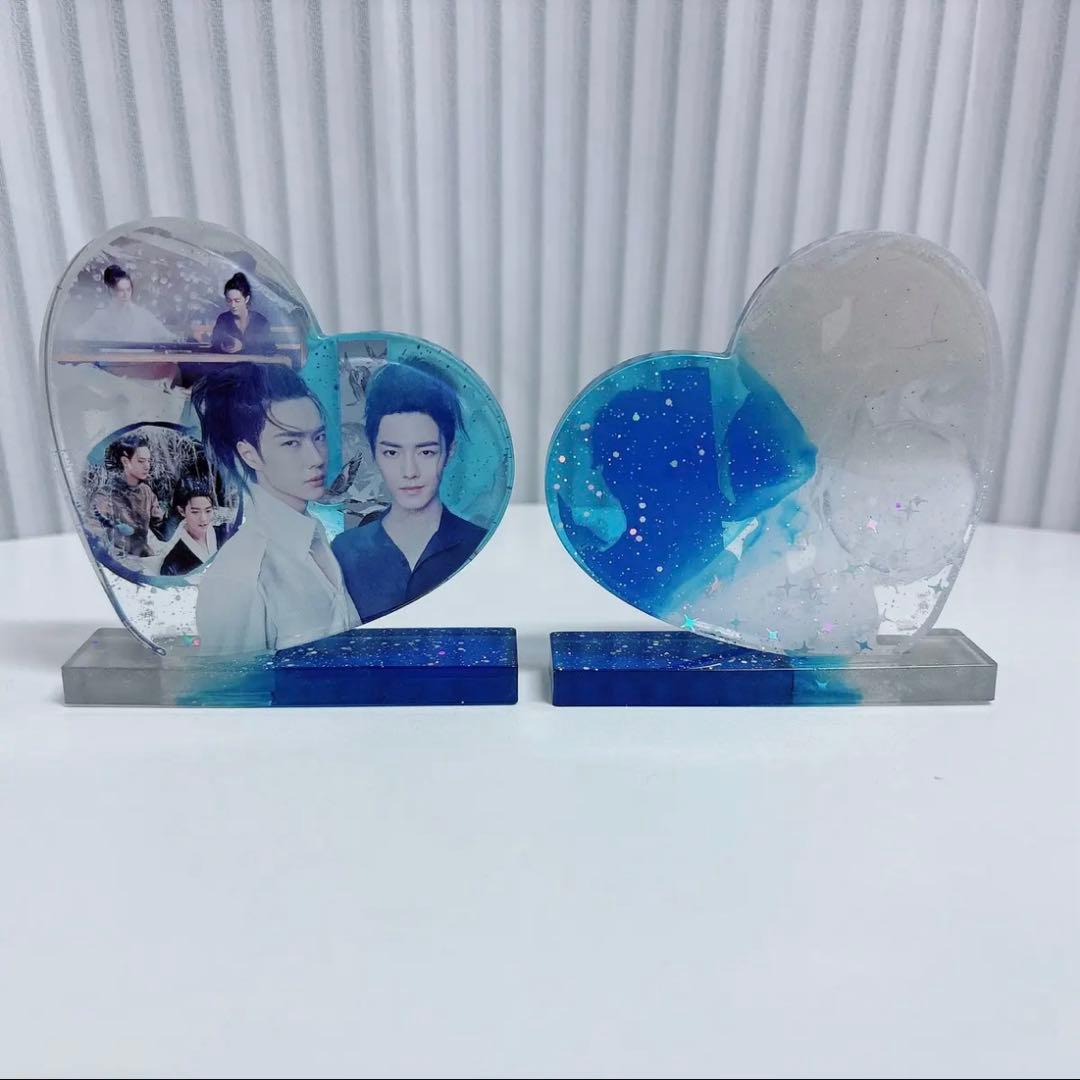 肖戦 王一博 Lサイズ　デザインハート　レジンスタンド❣️4点❣️確認用❣️1216