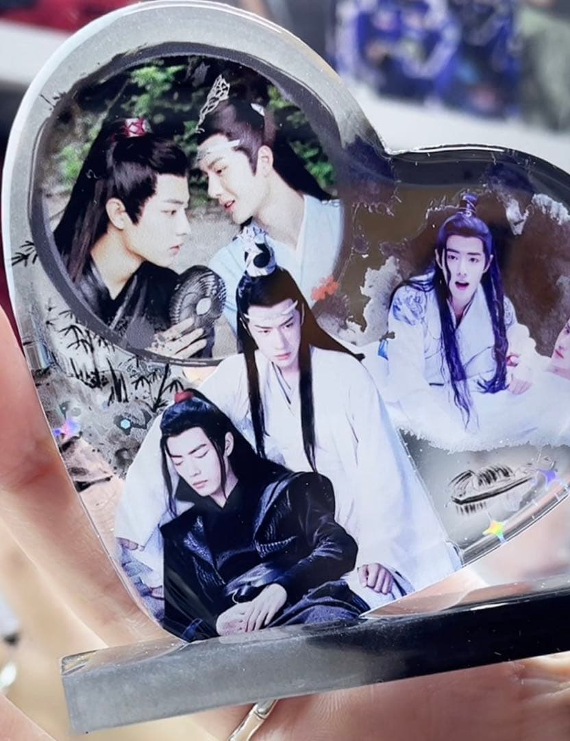 肖戦 王一博 Lサイズ　デザインハート　レジンスタンド❣️4点❣️確認用❣️1216