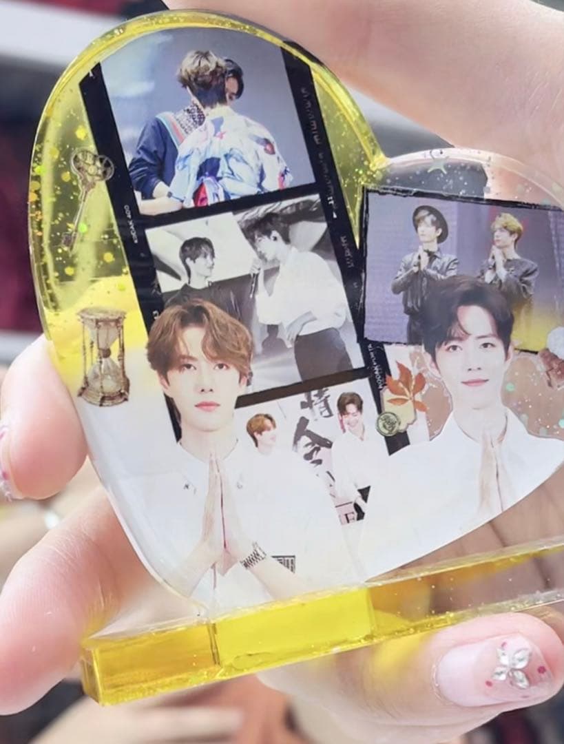 肖戦 王一博 Lサイズ　デザインハート　レジンスタンド❣️4点❣️確認用❣️1216