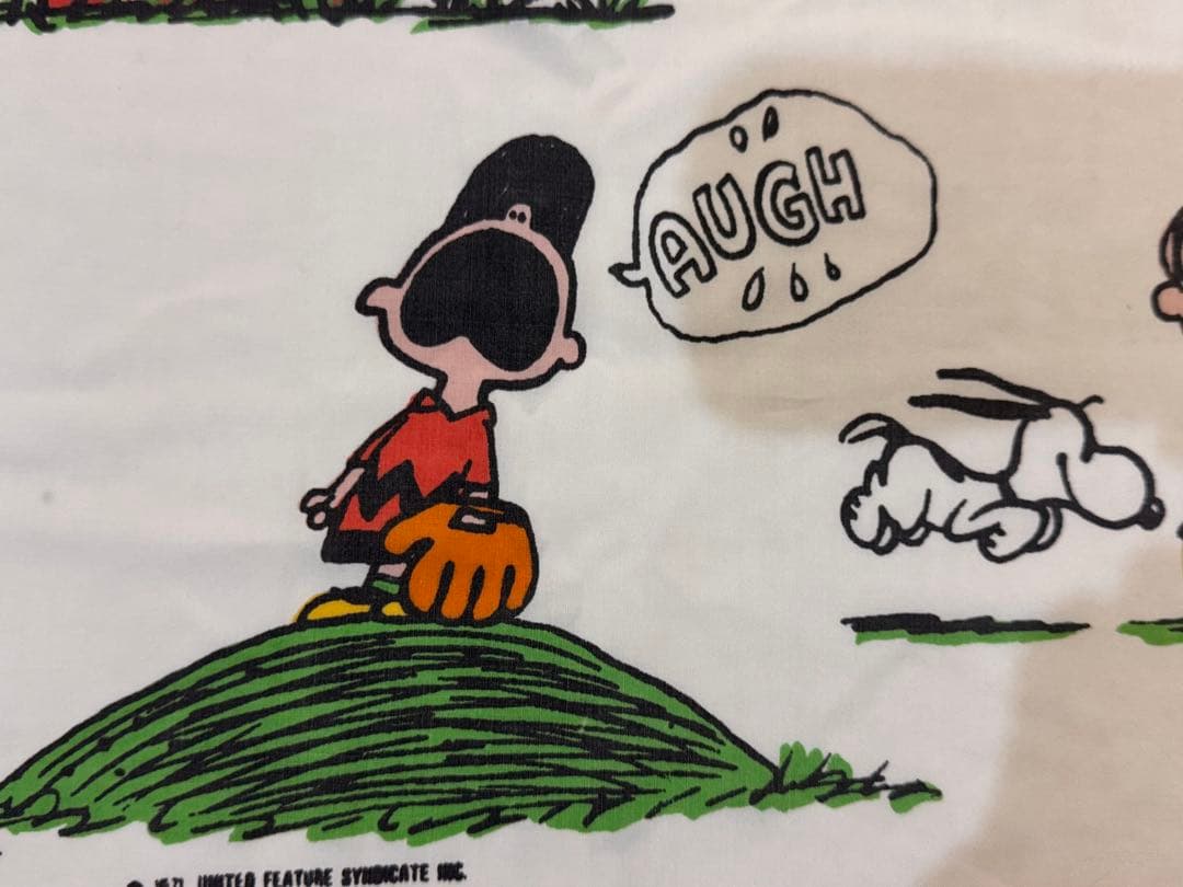 【人気柄】スヌーピーヴィンテージツインフィットシーツ/野球柄